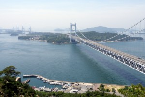 下津井港と瀬戸大橋