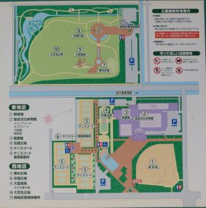 岡山市総合公園現地案内図