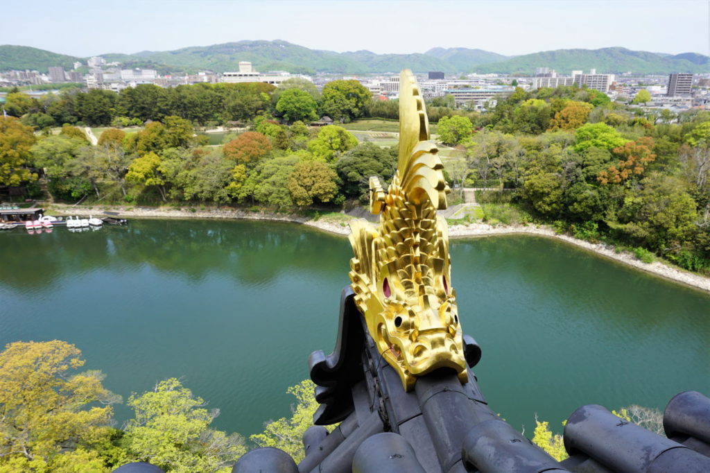 岡山城 天守閣からの眺め